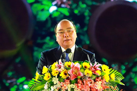 Thủ tướng Nguyễn Xuân Phúc phát biểu tại lễ khai mạc.
